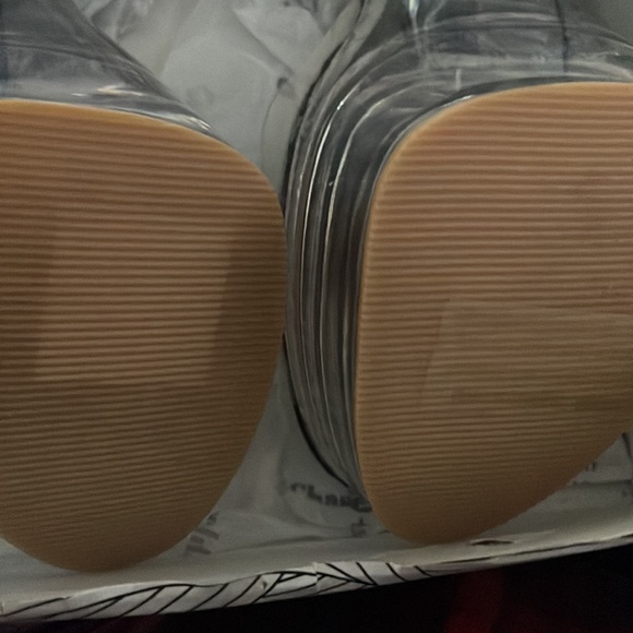 CHASE & CHLOE SERENITY-1 WOMEN'S CLEAR STILETTO HIGH HEEL PLATFORM pumps - Picture 7 of 12